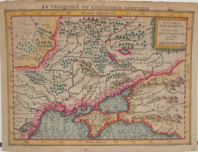 Image - Mercator and Hondius' map of the Crimea and Ukraine (ca 1621).
